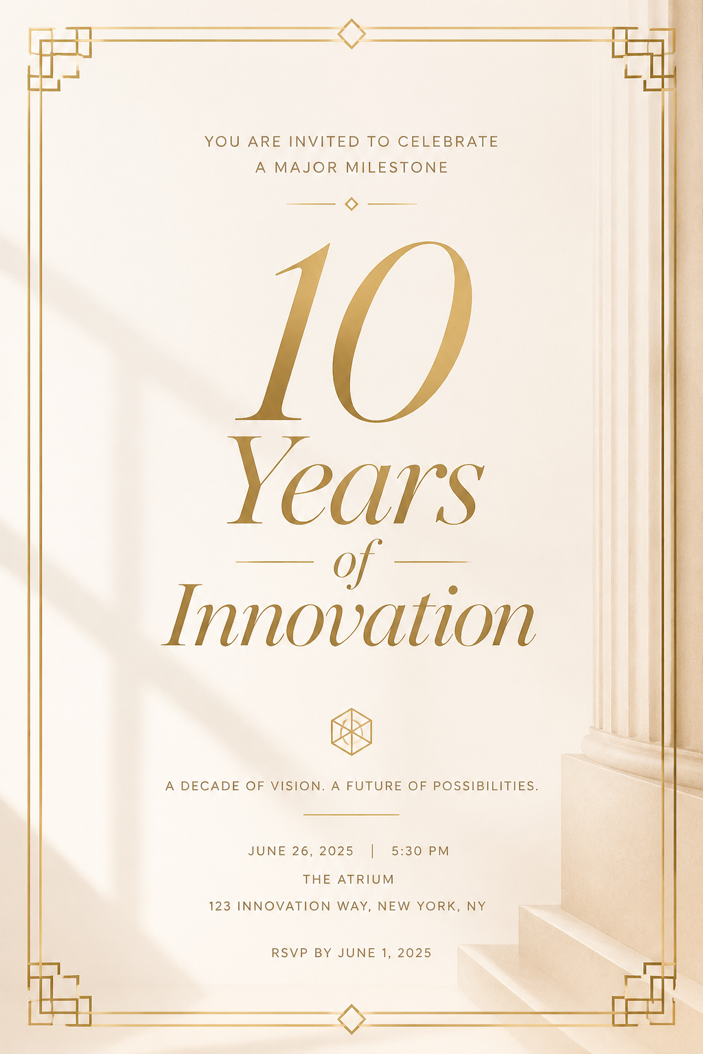 Corporate Milestone invitation video sample